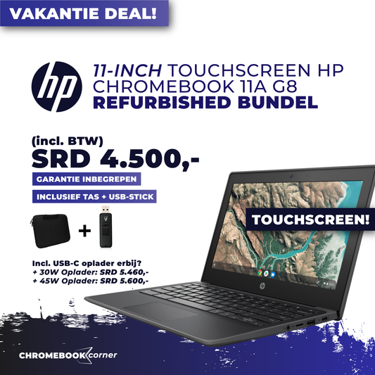 Refurbished Touschscreen HP 11A G8 + Tas + Stick (Zonder Oplader)