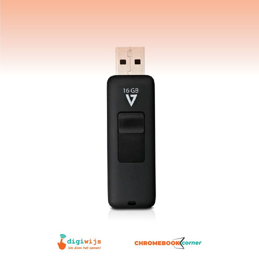 V7 16GB USB 2.0 Flash Drive - Black