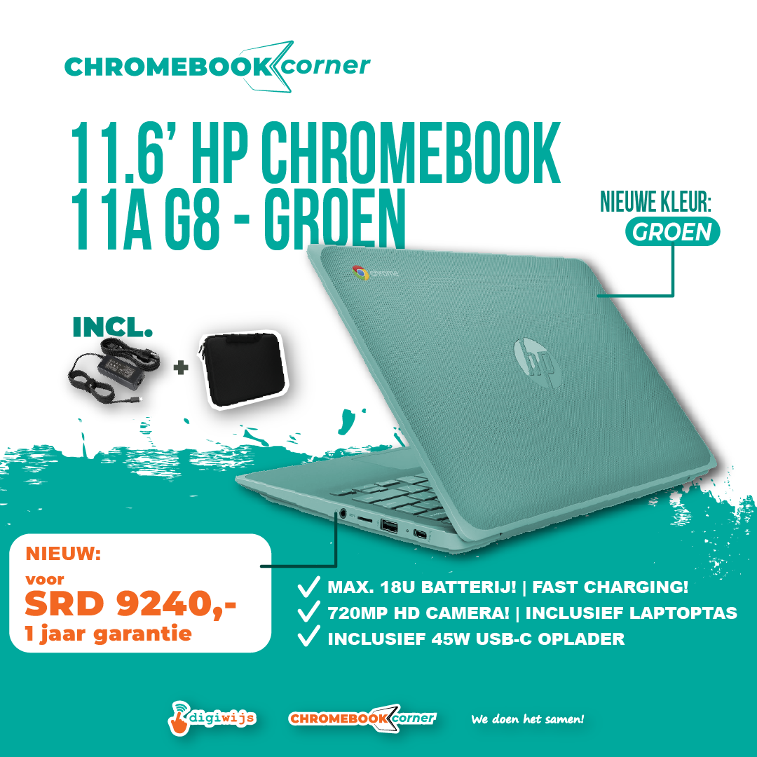 HP Chromebook 11A G8 EE – GROEN