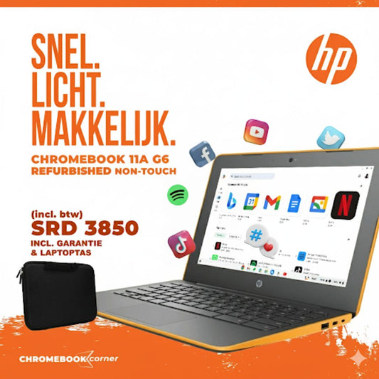 HP NON-TOUCH Chromebook 11A G6 Bundel